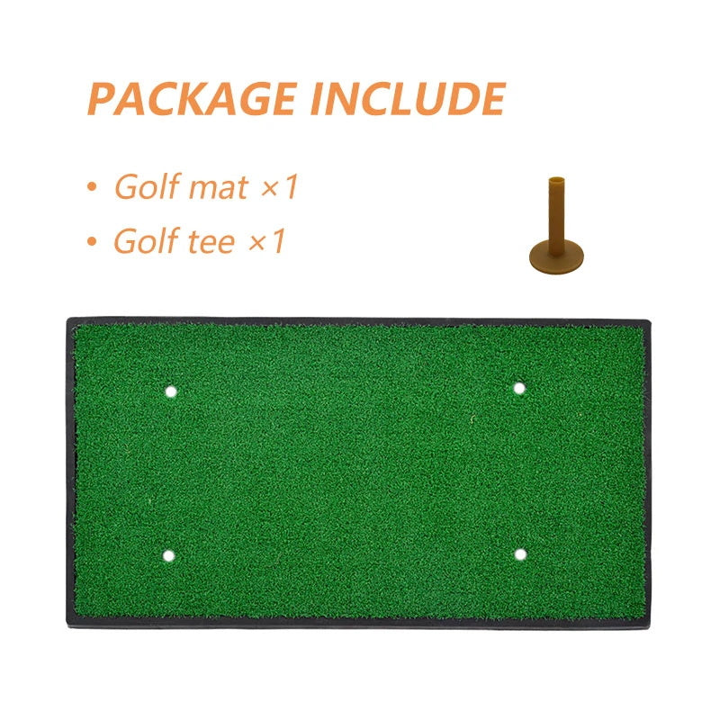 Kapler Sports Golf Hitting Mats Golf Turf Putting Grass Mat Golf Training Practice Turf with Tee Equipment | 12''x24''