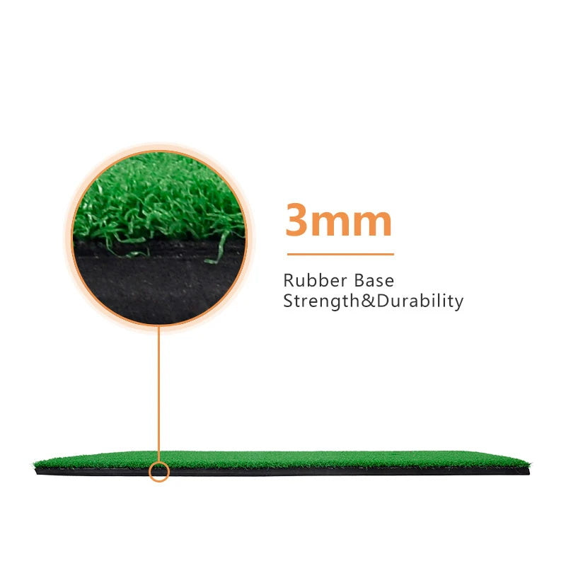 Kapler Golf Hitting Mats Golf Putting Training Practice EVA Turf Grass Mat with Tee Equipment | 24''x12''