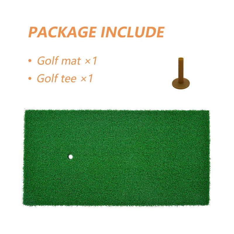 Kapler Golf Hitting Mats Golf Putting Training Practice EVA Turf Grass Mat with Tee Equipment | 24''x12''