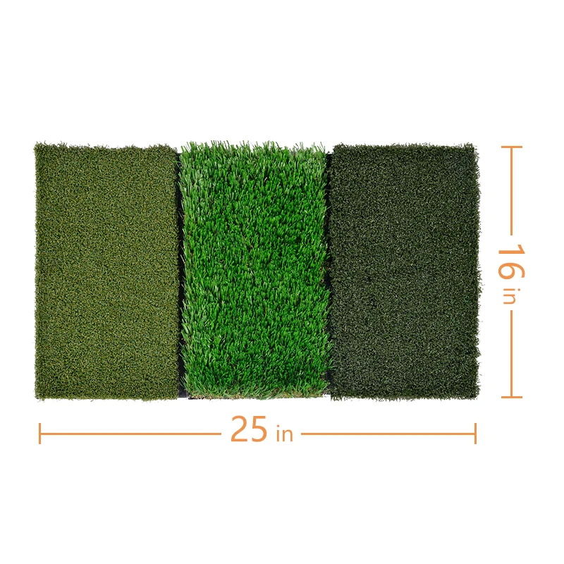 Kapler Golf Putting Mats Golf Turf Grass Mat 3-in-1 Golf Training with Adjustable Tees Equipment | 25''x16''
