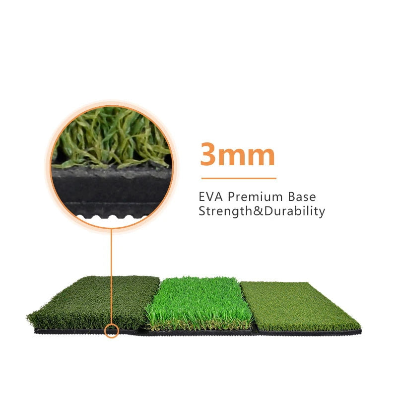 Kapler Golf Putting Mats Golf Turf Grass Mat 3-in-1 Golf Training with Adjustable Tees Equipment | 25''x16''