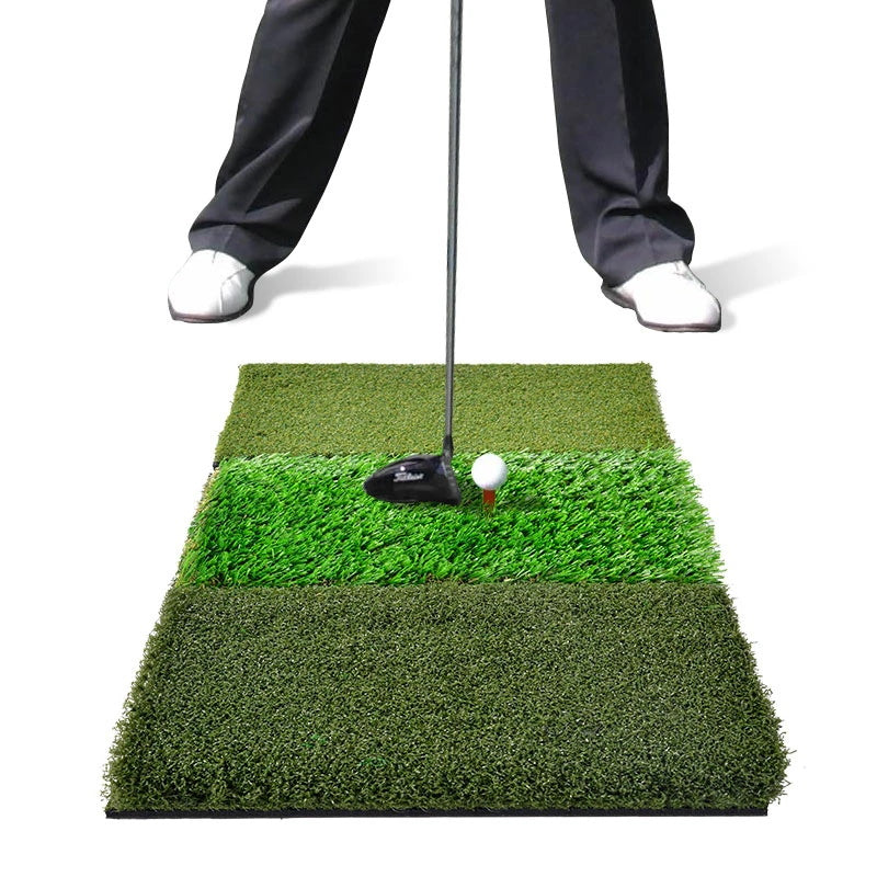 Kapler Golf Putting Mats Golf Turf Grass Mat 3-in-1 Golf Training with Adjustable Tees Equipment | 25''x16''