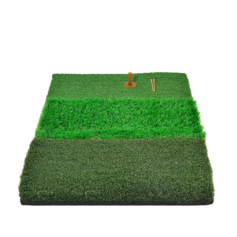 Kapler Golf Putting Mats Golf Turf Grass Mat 3-in-1 Golf Training with Adjustable Tees Equipment | 25''x16''