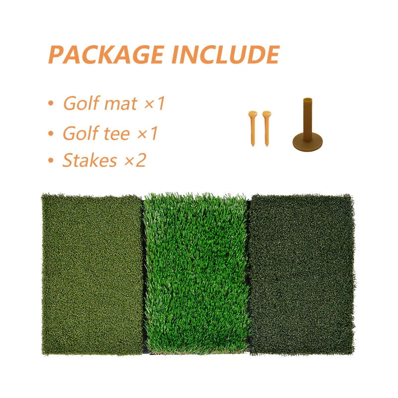 Kapler Golf Putting Mats Golf Turf Grass Mat 3-in-1 Golf Training with Adjustable Tees Equipment | 24''x12''