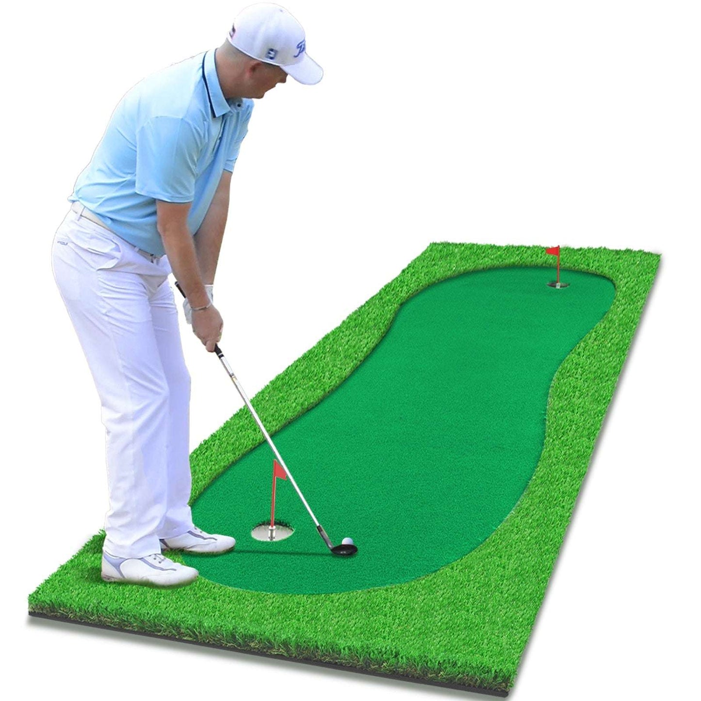 Kapler Golf Hitting Mats Golf Putting Training 10x4ft