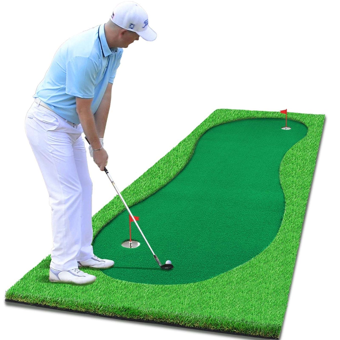 Kapler Golf Hitting Mats Golf Putting Training 10x4ft