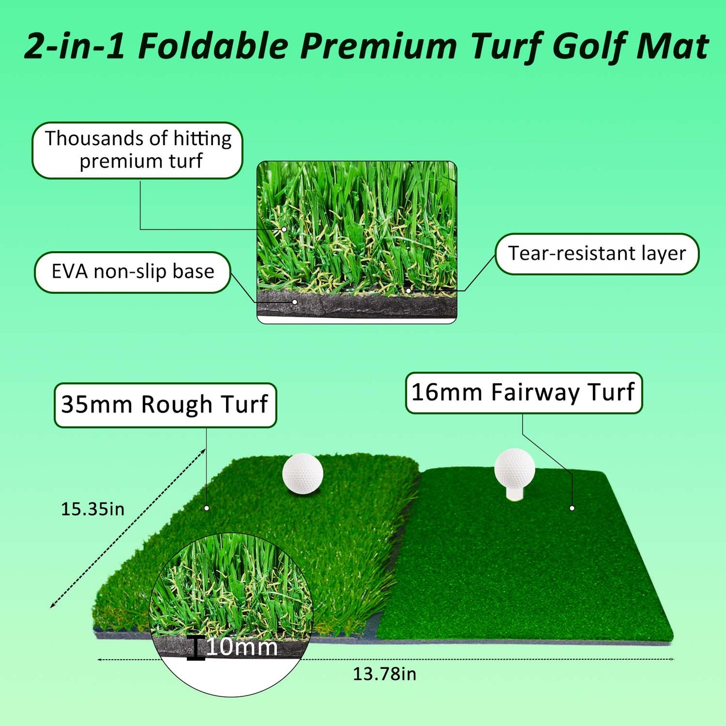 Golf Driving Net with Turf Mat, Tees & Balls C Indoor Outdoor Golf Training Set for Men & Golf Lovers