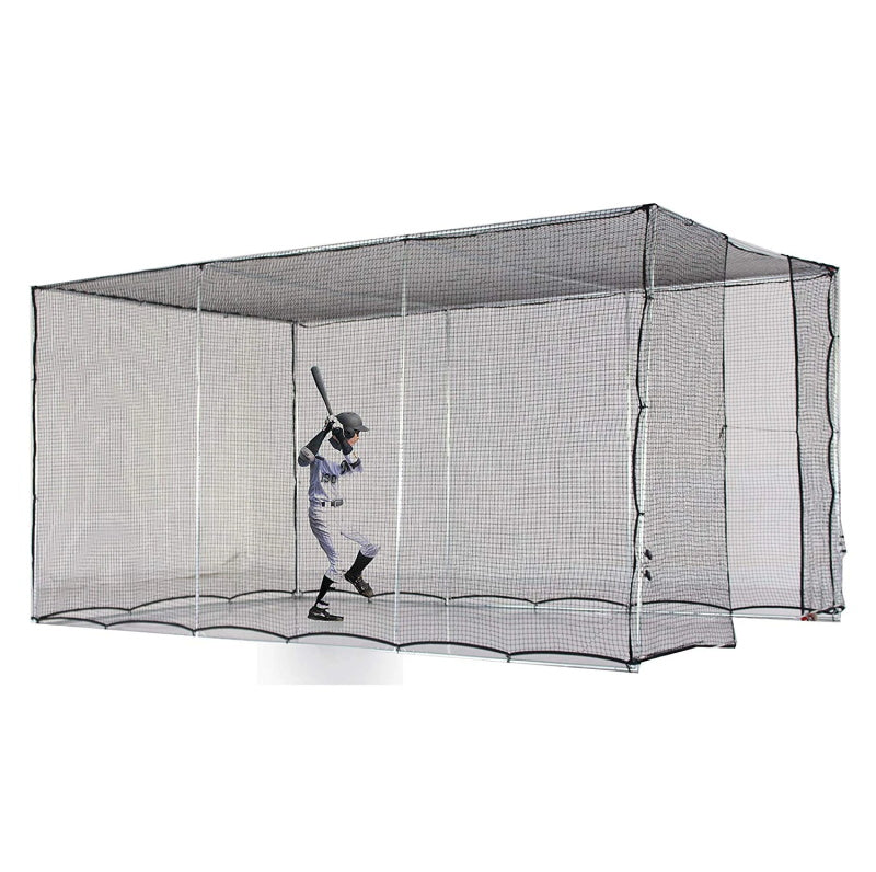 Baseball Softball Batting Cage with Wheels Rolling, Portable to Move| 16.4'X10'X8' | Kapler Sports-JP