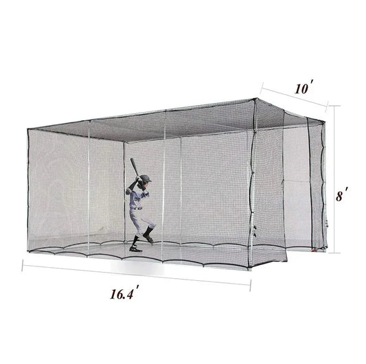 Baseball Softball Batting Cage with Wheels Rolling, Portable to Move| 16.4'X10'X8' | Kapler Sports-JP - Kapler Sports