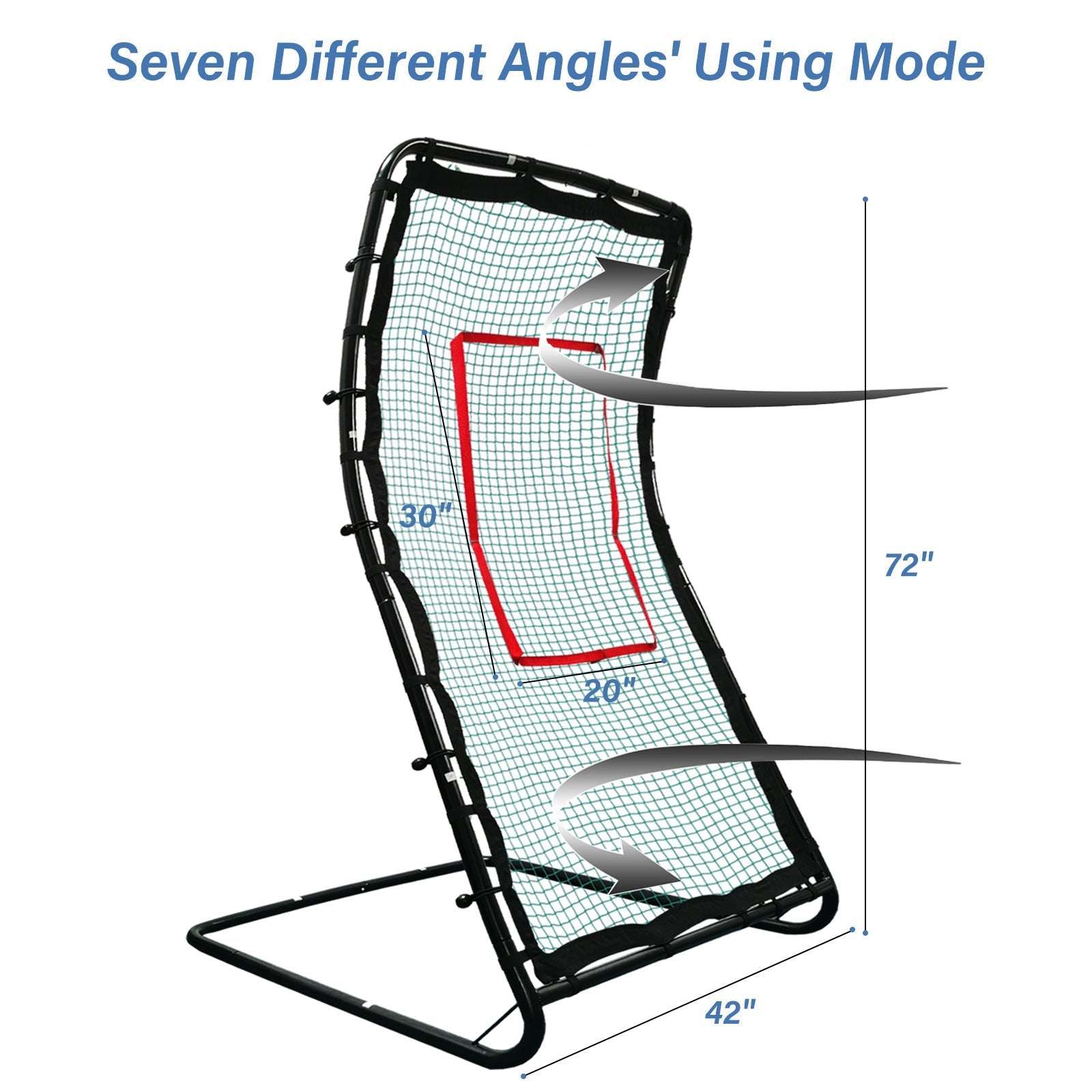 Multi-Sport Rebounder Net C Baseball, Softball, Volleyball & Lacrosse Trainer for Solo Practice, Fielding & Drills