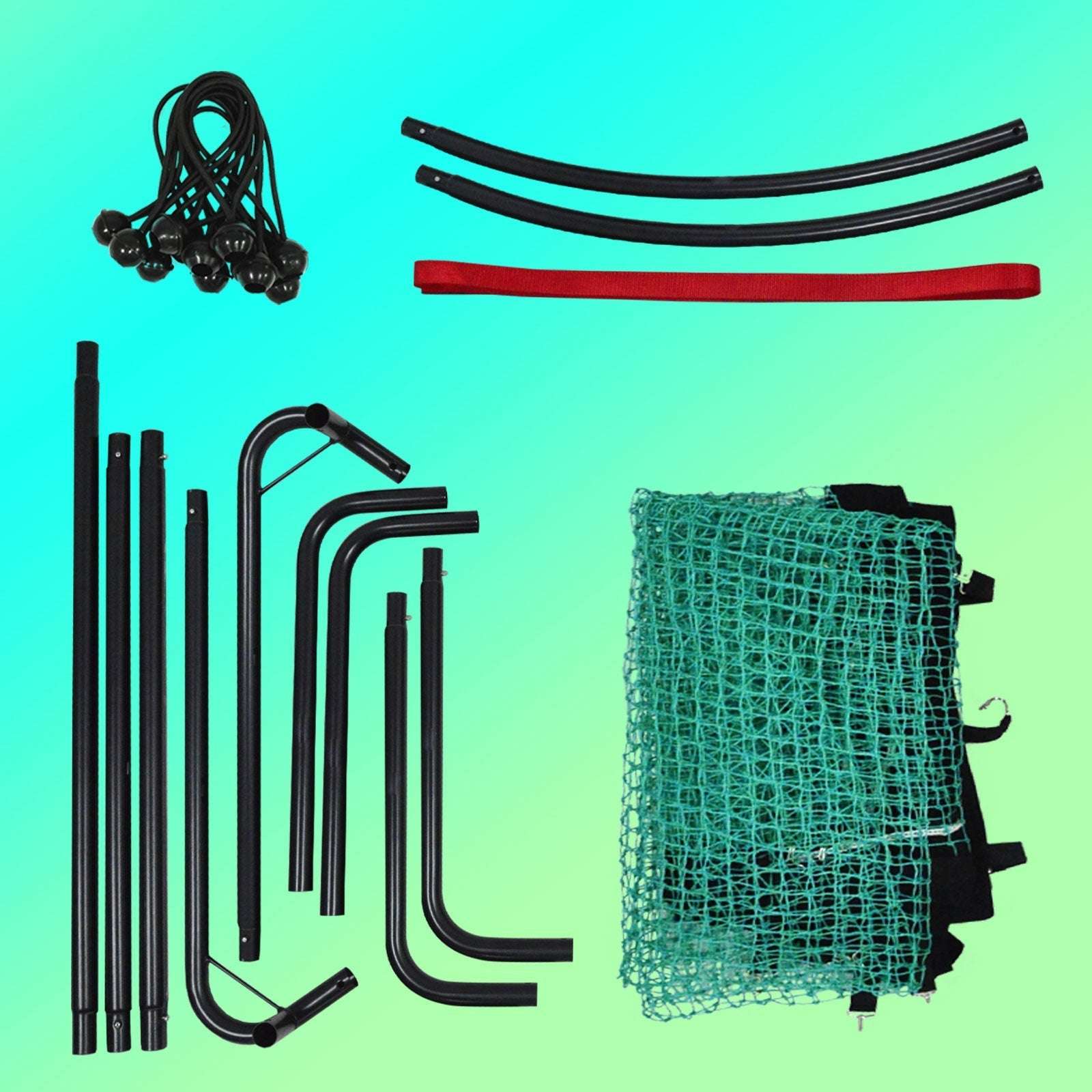 Multi-Sport Rebounder Net C Baseball, Softball, Volleyball & Lacrosse Trainer for Solo Practice, Fielding & Drills