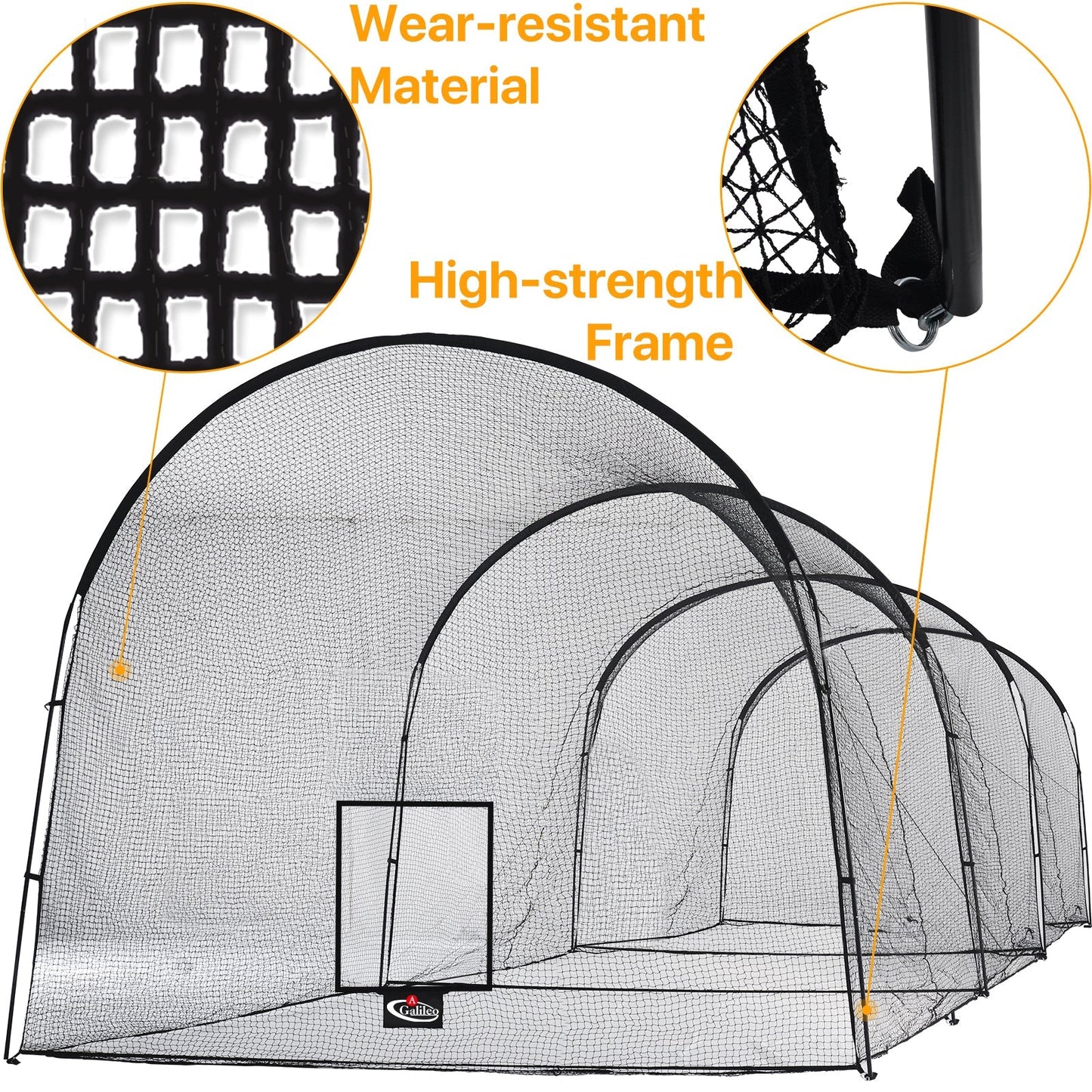 Kapler Baseball Practice Cage 33X12X10ft