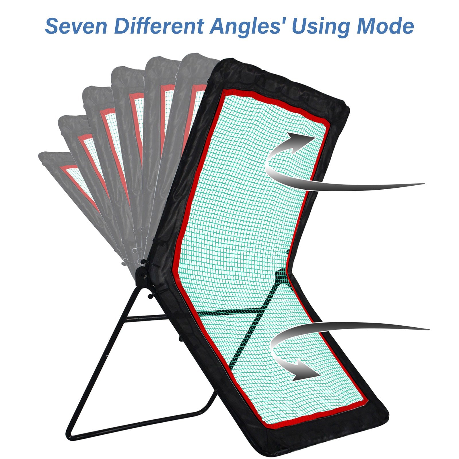 Baseball&Lacrosse Rebounder Net C 4FT x 7FT Multi-Position Pitch Back Trainer C Pitching, Fielding & Lacrosse Practice Net with High-Impact Bounce