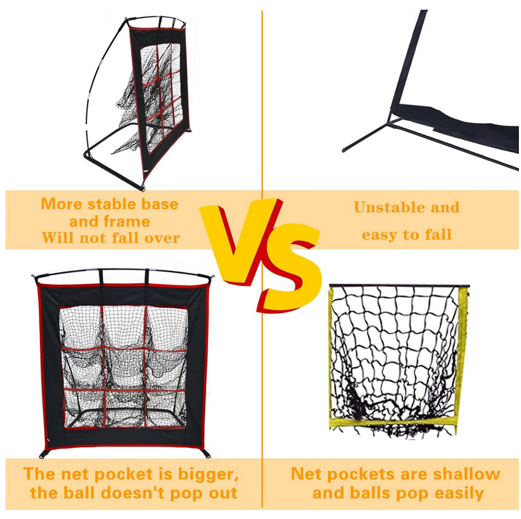 9 Hole Target Baseball Softball Pitching Net with Strike Zone-CAD