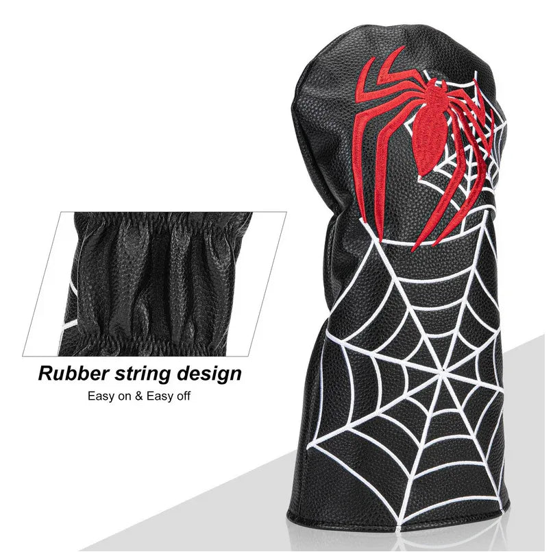 Spider Exquisite Embroidery Pattern Golf Putter Head Cover - Kapler Sports