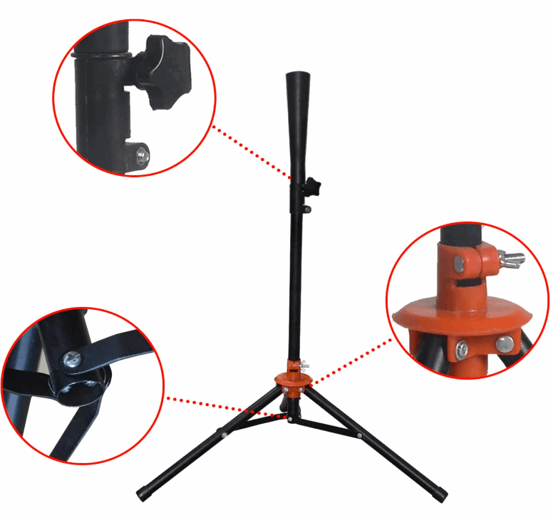 Kapler Baseball Adjustable Height Hitting Batting Tee