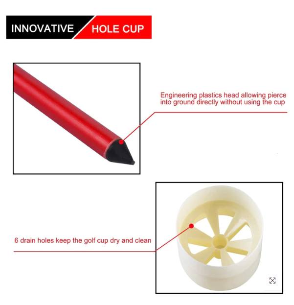 Golf Green Flag with Practice Hole Cup | Kapler Sports