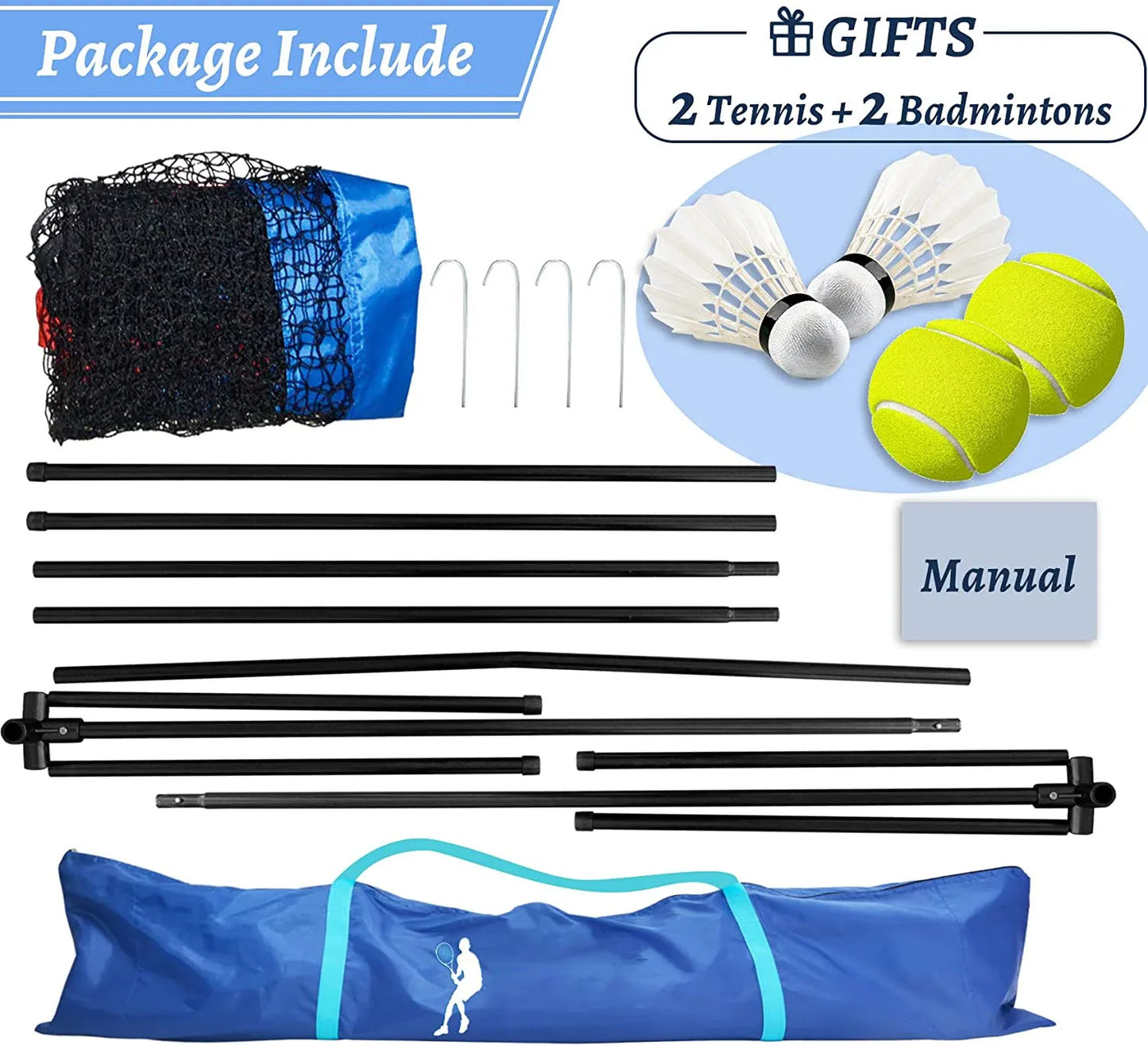 Kapler Portable Tennis Net, Volleyball Net,Badminton Net - Kapler Sports
