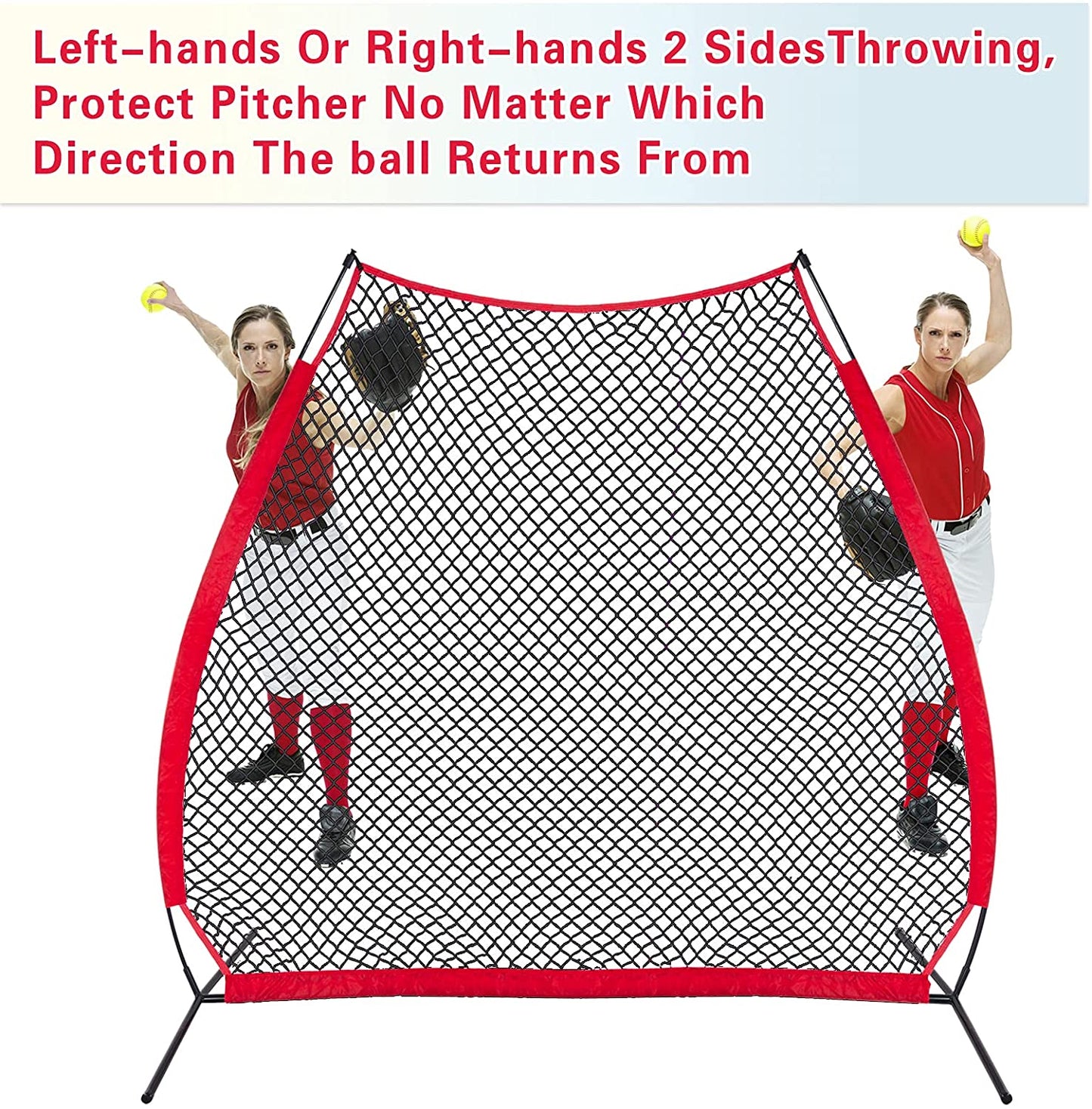 Baseball Screen A-Frame, 7X7FT Pitching Screen Baseball Softball Training Net with A Carry Bag | Kapler