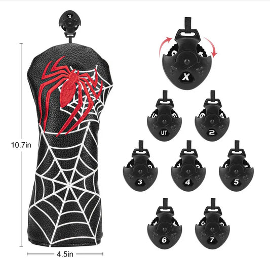 Spider Exquisite Embroidery Pattern Golf Putter Head Cover - Kapler Sports