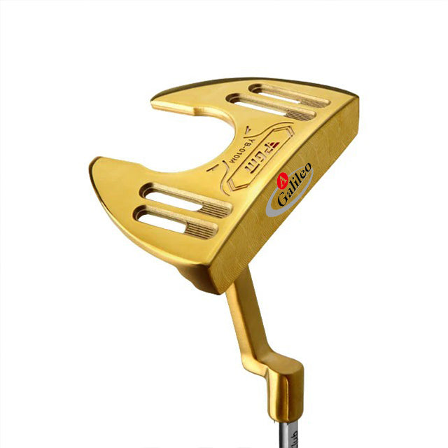With Line of Sight Golden Golf Practice Club