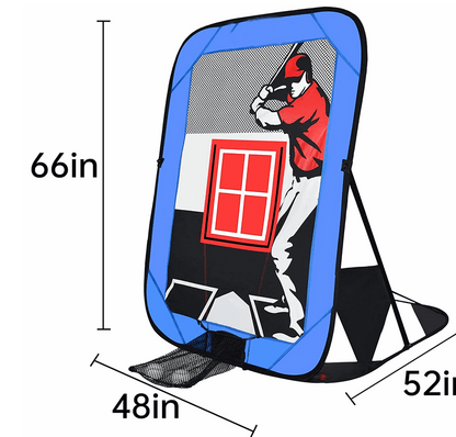 Kapler Kids Pop-Up Pitching Net 66 x 48 x 52 in