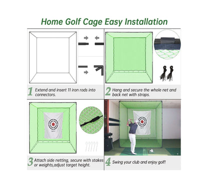 Kapler Golf Hitting Cage 8x8x8ft