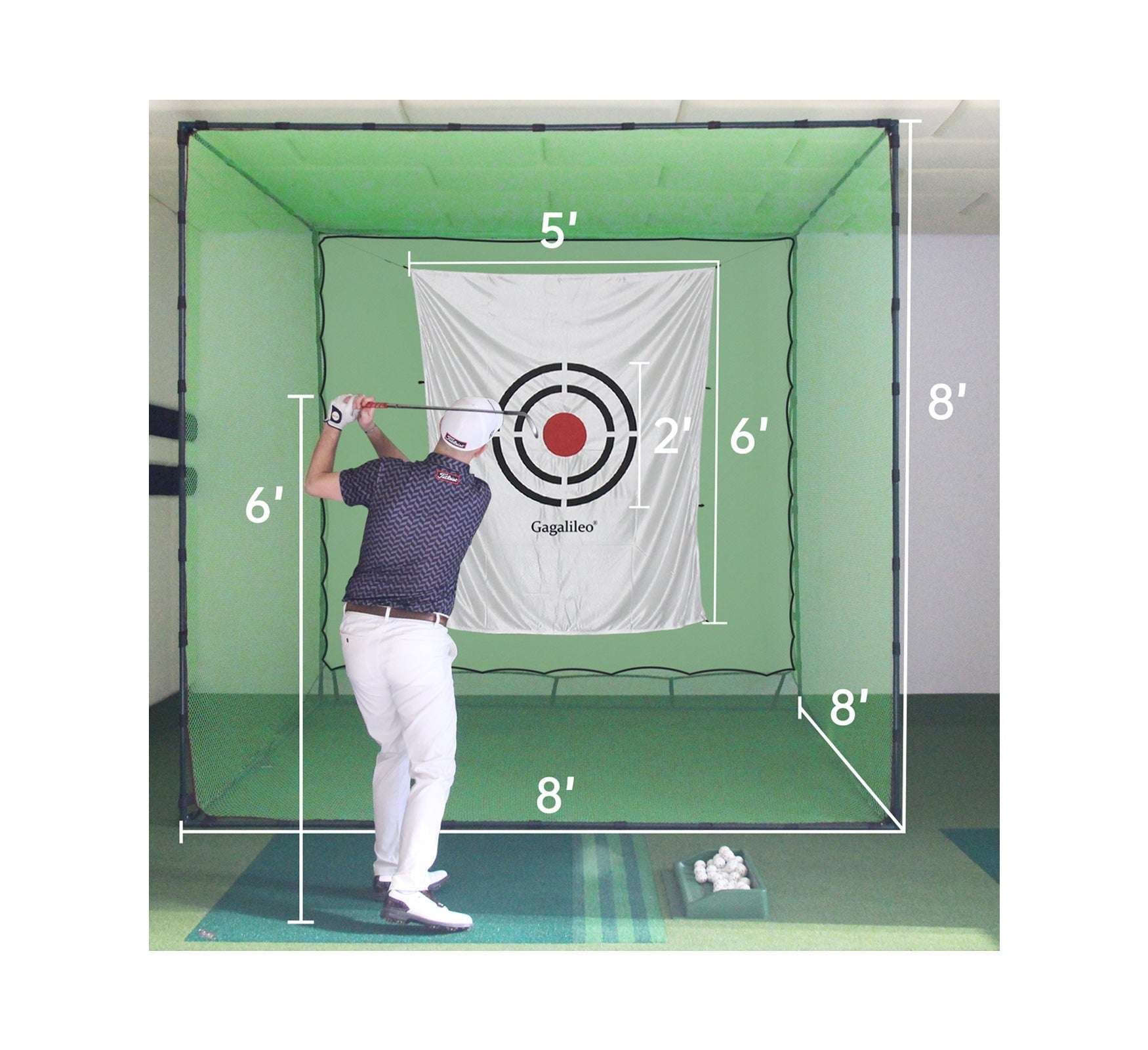 Kapler Golf Hitting Cage 8x8x8ft