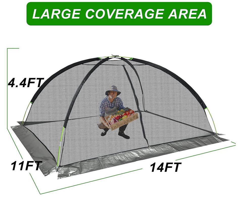 Kapler14x11 FT Pond Cover Net vegetable plot Cover Net with Storage Bag