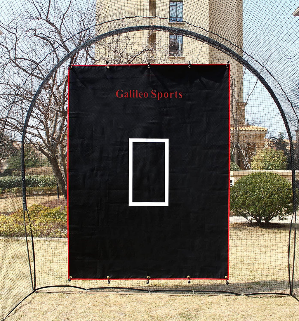 Kapler Softball Backstop Vinyl Heavy Duty Baseball Batting Cage Backstop Pitching Target Trainer Backstop Net Saver with Square Image 4X5FT - Kapler Sports