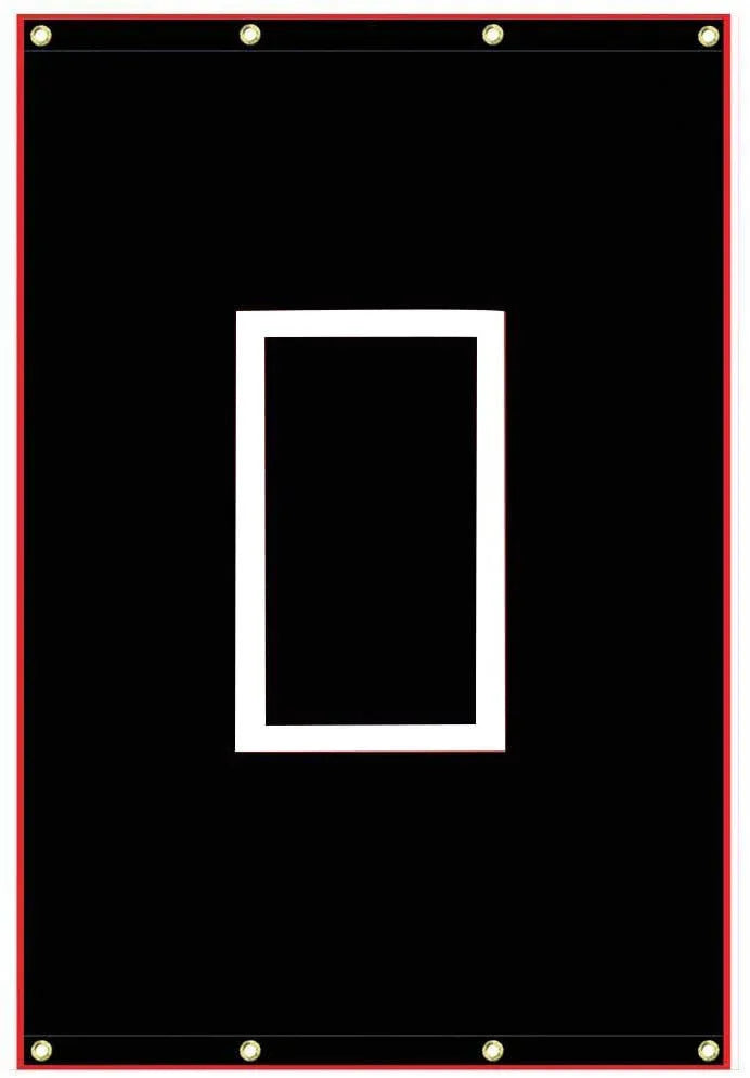 Kapler Softball Backstop Vinyl Heavy Duty Baseball Batting Cage Backstop Pitching Target Trainer Backstop Net Saver with Square Image 4X5FT - Kapler Sports