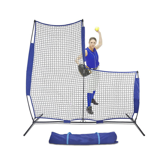 Kapler L-Shaped Softball Pitching Screen 7X7ft