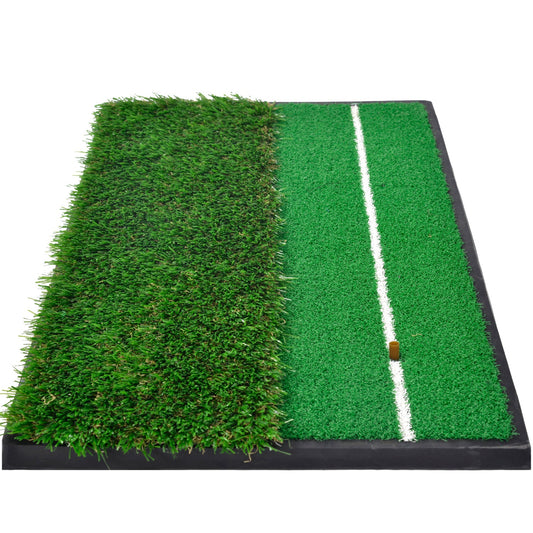 Kapler Sports Golf Hitting Mats Golf Turf Putting Grass Mat Golf Training Practice Turf with Tee Equipment | 12''x24''