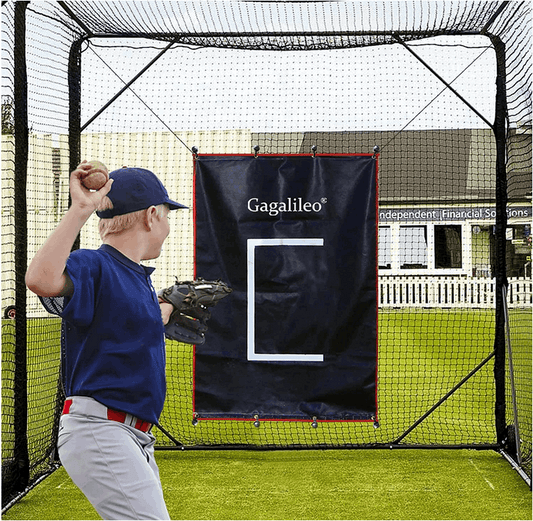 Kapler Backstop,Pitching Backstop,Fastpitch Baseball Backstop,Backstop with Strike Zone,Pitching Backdrop,Rubber Vinyl Backstop,Vinyl Batting Cage Backdrop