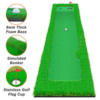 Kapler Golf Hitting Mats Golf Putting Training 10X1.6ft