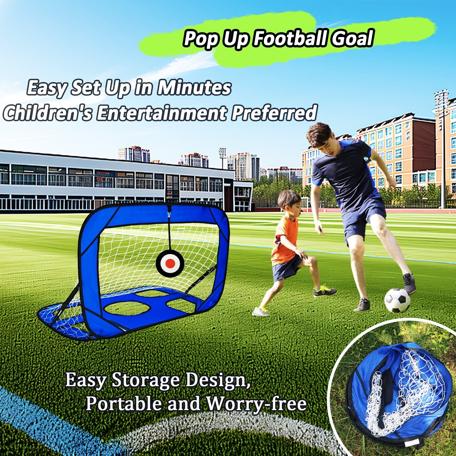 Pop up football goal 4X2.5X2.5ft