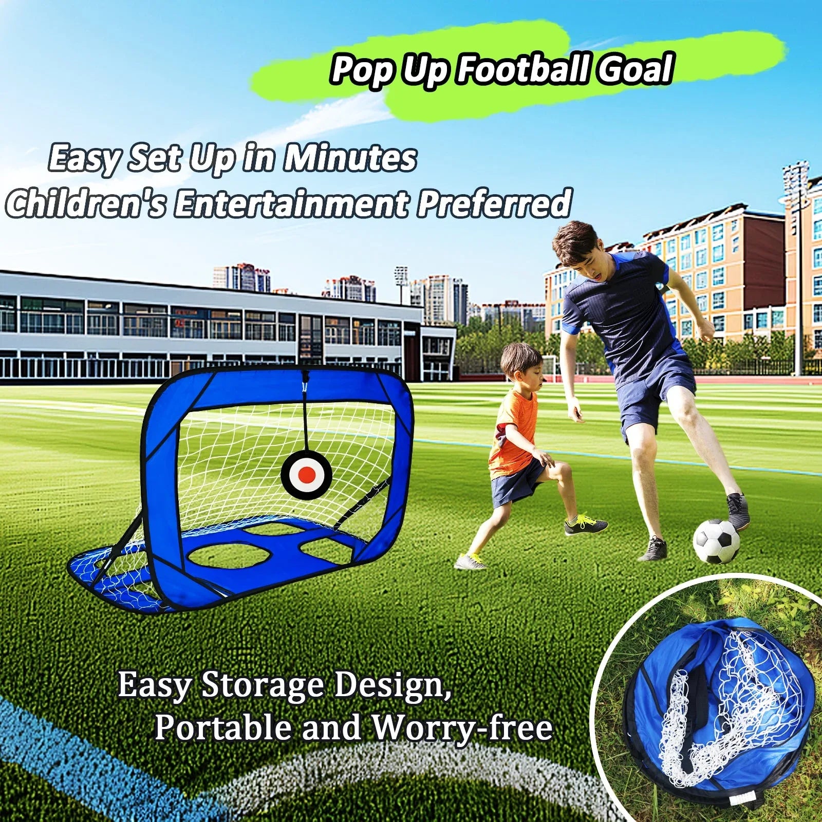 Pop up football goal 4X2.5X2.5ft - Kapler Sports