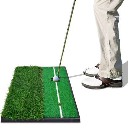 Kapler Sports Golf Hitting Mats Golf Turf Putting Grass Mat Golf Training Practice Turf with Tee Equipment | 12''x24''