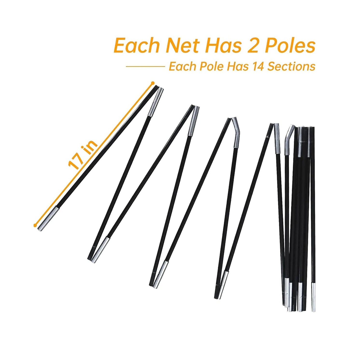 Kapler Golf Replacement Curved Poles 10x7x6 12X7X6.6