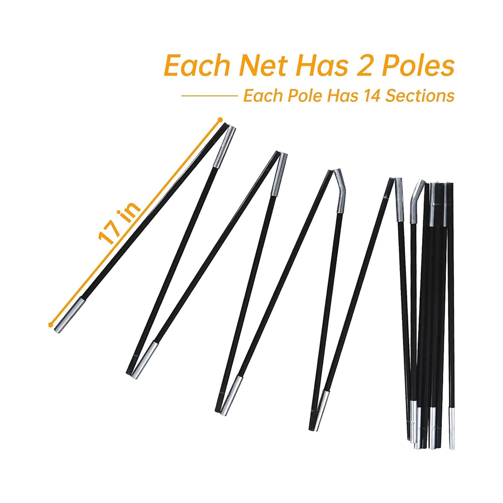 Kapler Golf Replacement Curved Poles 10x7x6 12X7X6.6