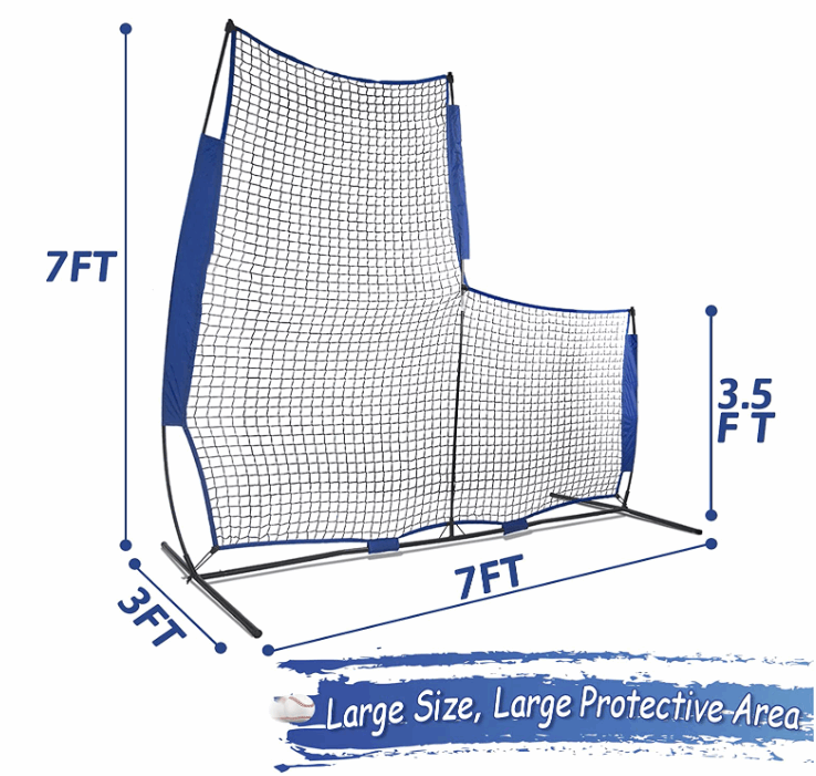 Kapler L-Shaped Softball relacement Pitching Screen 7X7ft