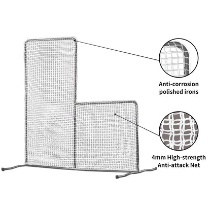 Kapler L Replacement Baseball Pitching Protective Screen 7X7FT (white)