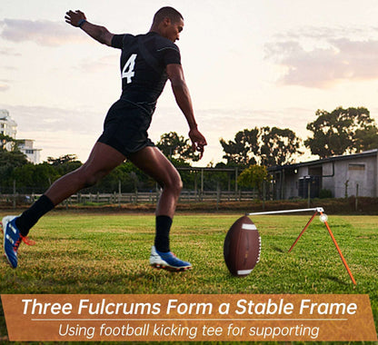 Kapler Metal Football Kicking Tee - Adjustable Field Goal Kicking Stand for All Football Sizes, Portable Practice Training Aid