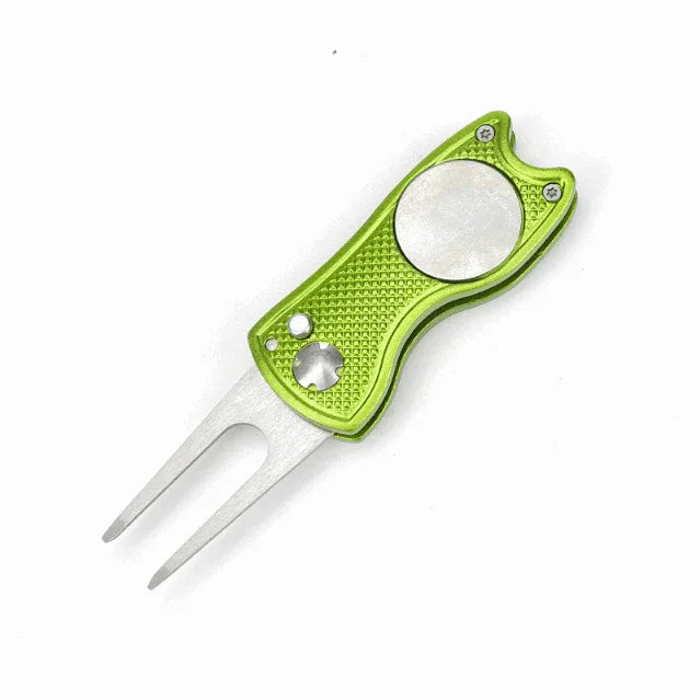 Foldable Stainless Steel Golf Green Folk | Kapler Sports - Kapler Sports