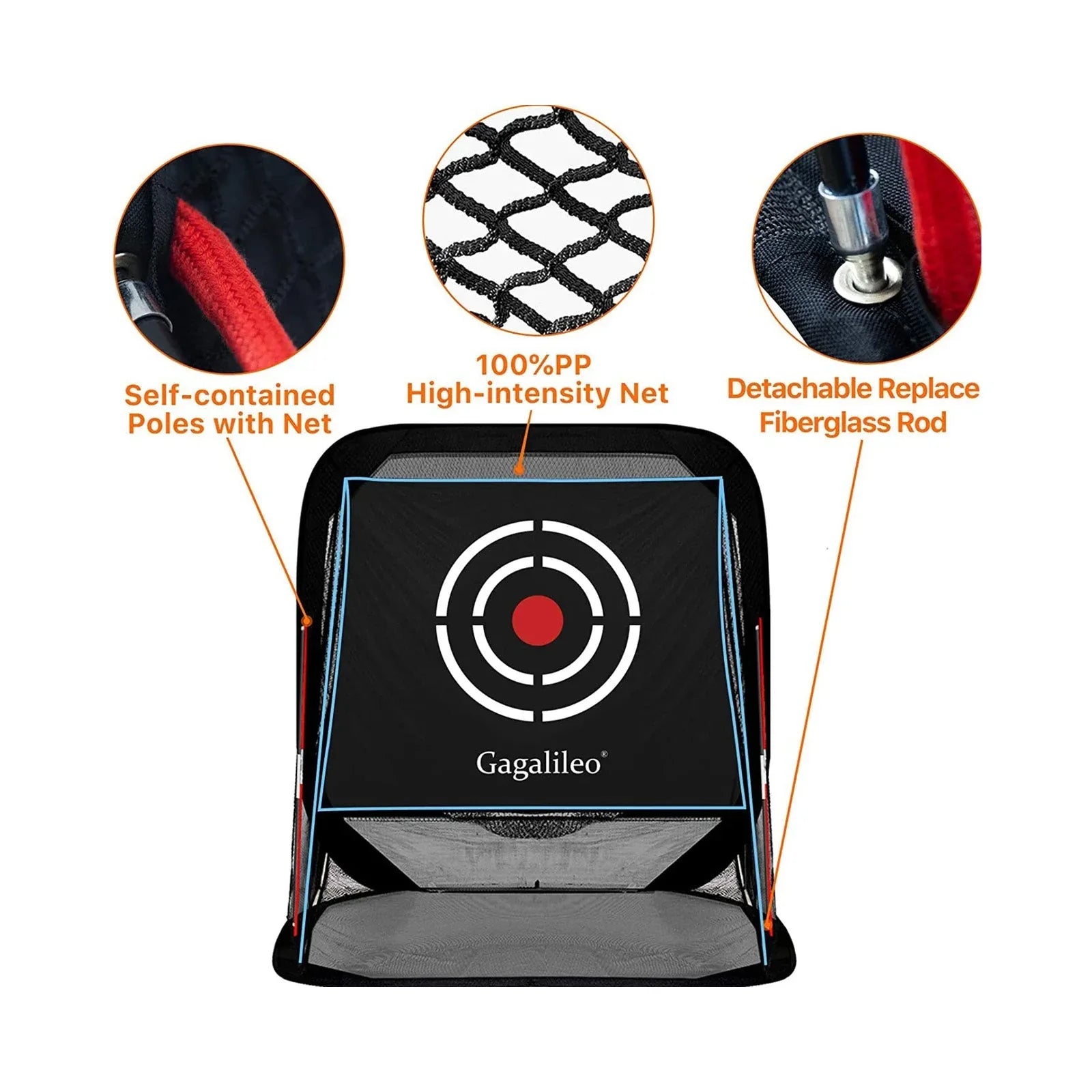 Kapler Portable Pop-Up Driving Net 8X7X7 - Kapler Sports