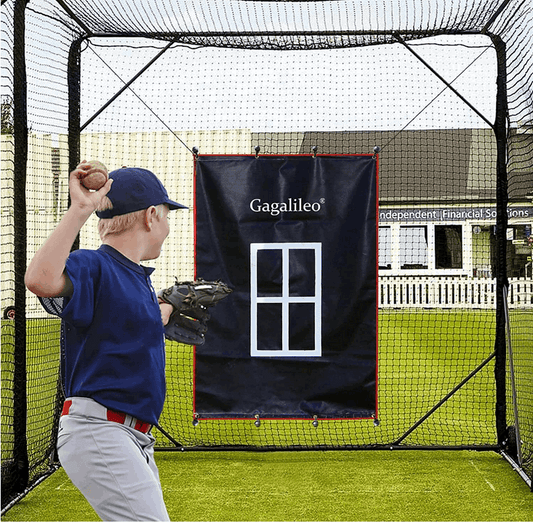 Kapler Backstop,Pitching Backstop,Fastpitch Baseball Backstop,Backstop with Strike Zone,Pitching Backdrop,Rubber Vinyl Backstop,Vinyl Batting Cage Backdrop