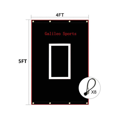 Kapler Softball Backstop Vinyl Heavy Duty Baseball Batting Cage Backstop Pitching Target Trainer Backstop Net Saver with Square Image 4X5FT