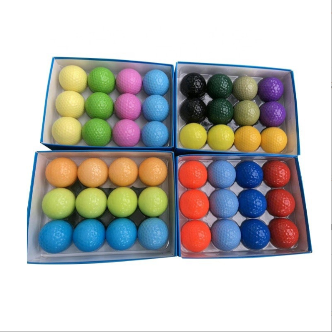 One Dozen Random Color Colorful Indoor Present Golf Ball