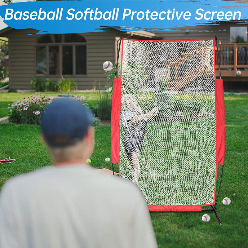 Baseball Pitcher Hitting Net, Baseball Hitting Screen,Pitching Net for Baseball, Baseball/Softball Pitching Strike Zone, Baseball Equipment Training Screen Outdoors and Indoors,7'(H) x 4'(W)