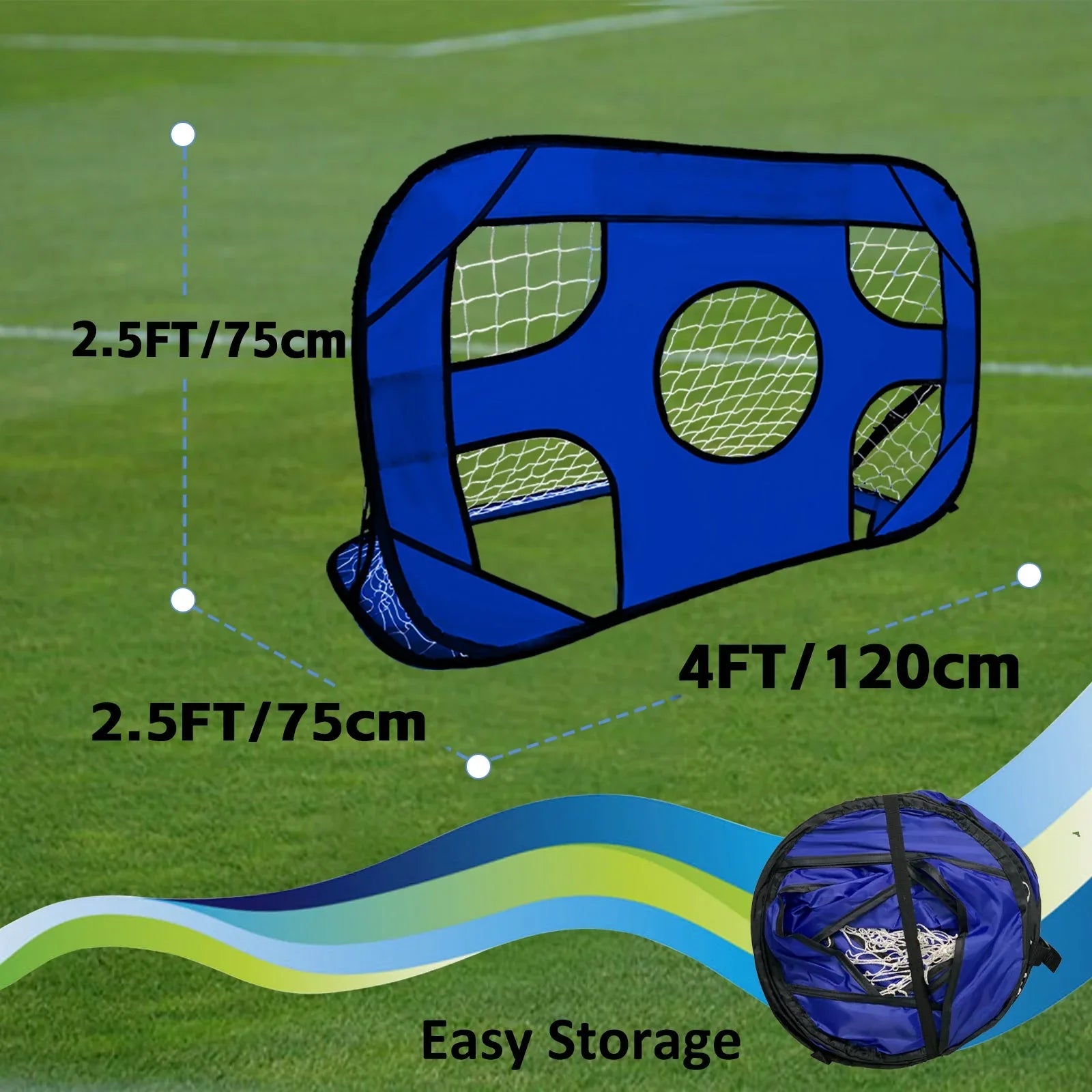 Pop up football goal 4X2.5X2.5ft - Kapler Sports
